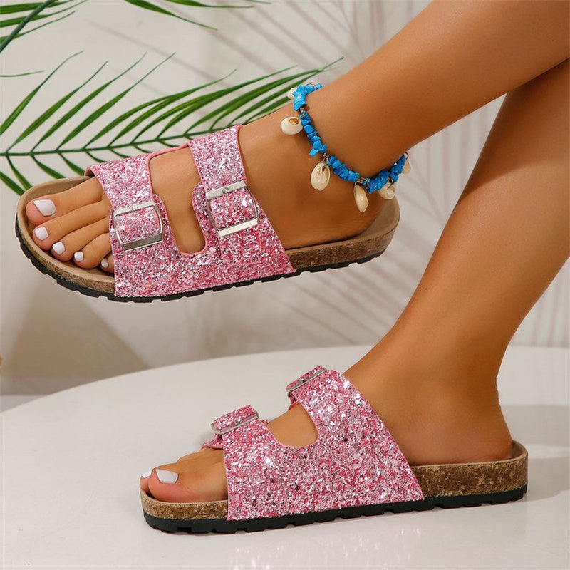 Sandalias de lentejuelas tendencia de verano