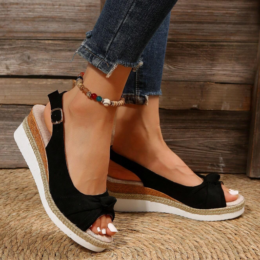 Sandalias de tacón de cuña para mujer