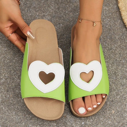 Sandalias de mujer con diseño de corazón hueco