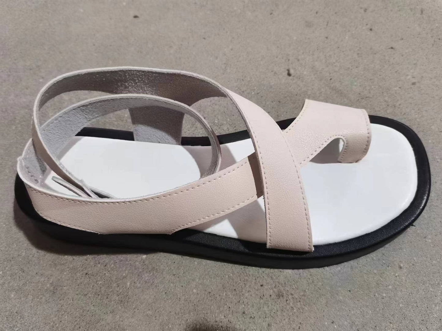 Sandalias de plataforma con hebilla al tobillo de estilo romano para mujer