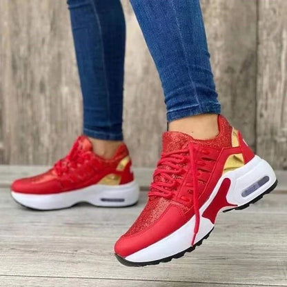 Zapatillas ligeras con cordones para mujer