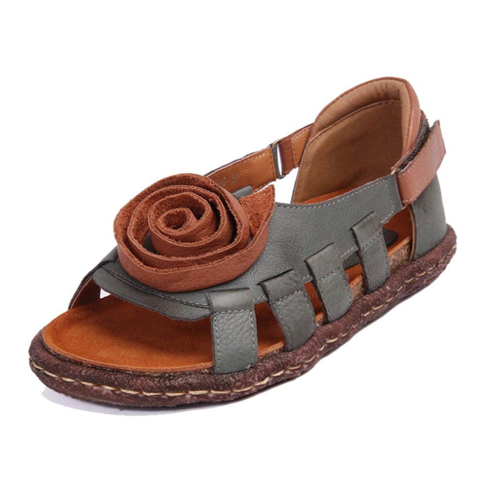 Sandalias de piel para mujer hechas a mano