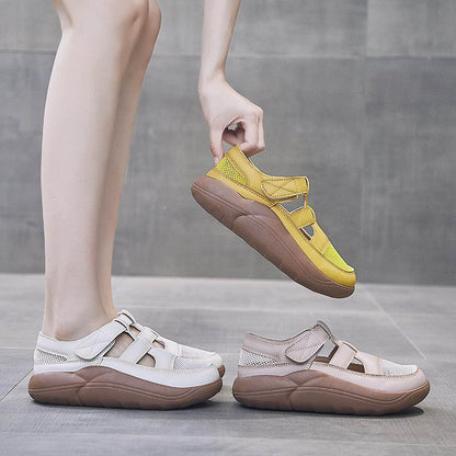 Mocasines transpirables con plataforma y velcro