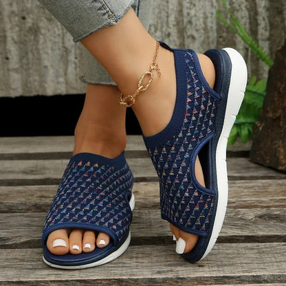 Sandalias ortopédicas de cuña para mujer