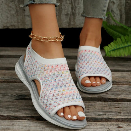 Sandalias ortopédicas de cuña para mujer