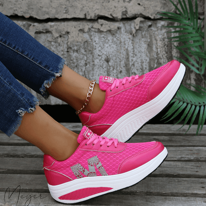 Zapatillas de deporte para mujer Zapatos de plataforma con fondo grueso