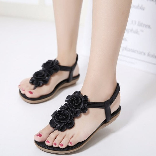 Sandalias de mujer con diseño floral