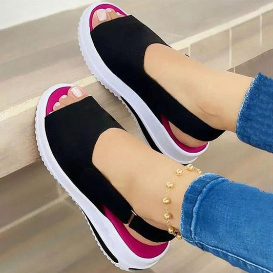 Sandalias Plataforma Mujer Boca de Pez Flip Flop Planas Antideslizantes Tacón Cuña