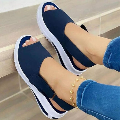 Sandalias Plataforma Mujer Boca de Pez Flip Flop Planas Antideslizantes Tacón Cuña