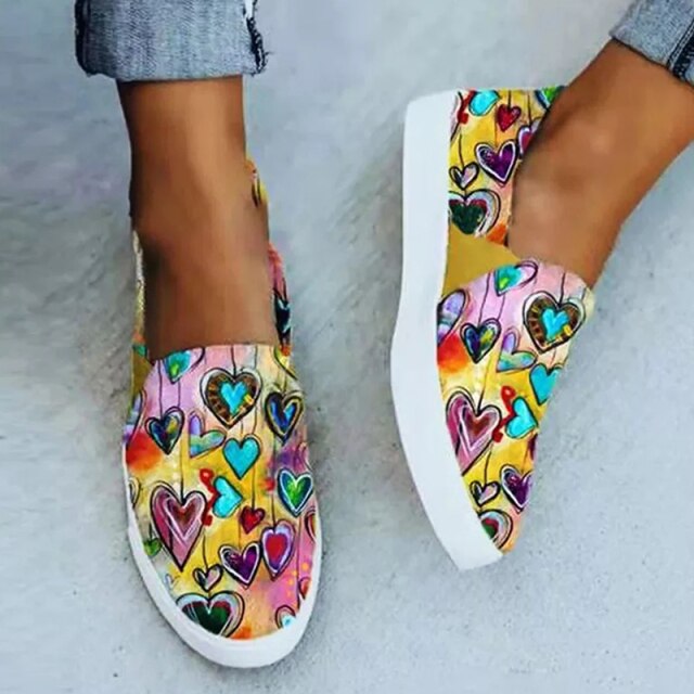 Ocio patchwork cómoda señora Zapatillas planas de lona