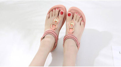 Sandalias Floral Retro Rhinestone