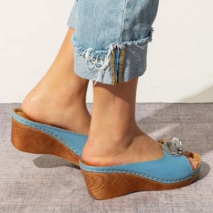 Sandalias de cuña para mujer Sandalias estilo babucha