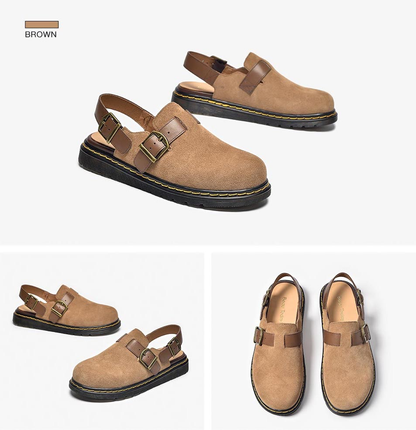 Sandalias de piel para exterior